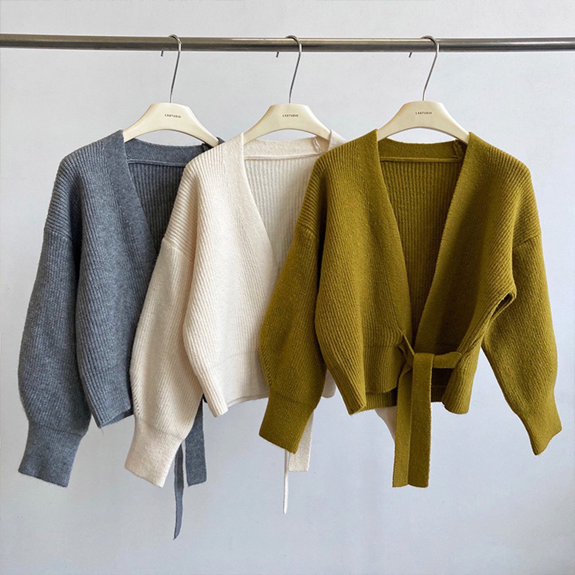 Knitted V-Neck Cardigan Sweater